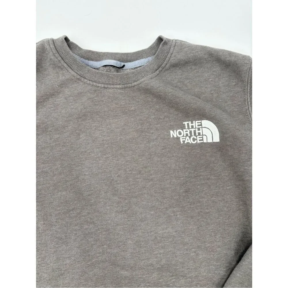 The North Face Men’s Grey Crewneck Sweatshirt with White Logo